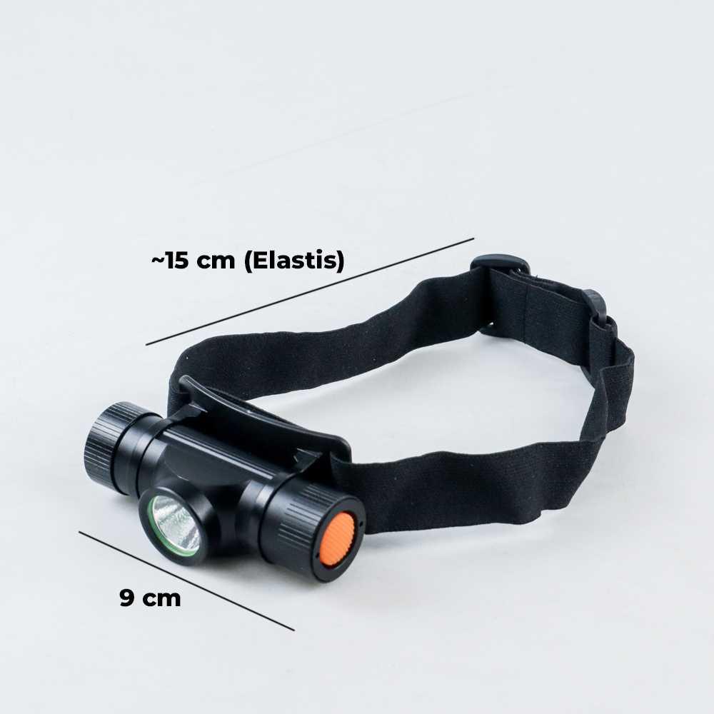 Headlamp High Power LED CREE XM-L2 USB Rechargeable 30 W - TP15 - Black