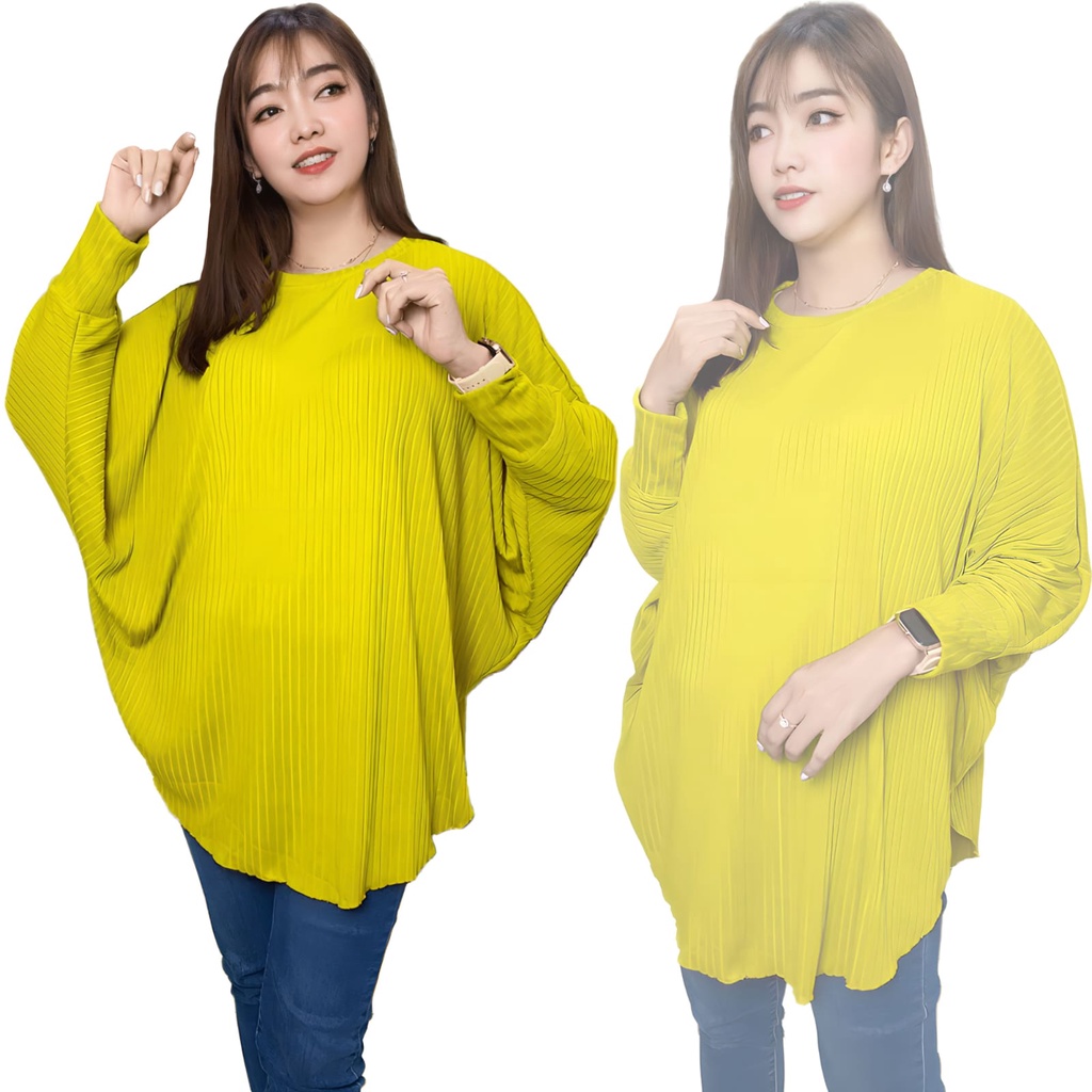 BAJU ATASAN WANITA BLUS BATWING KAOS KNIT JUMBO HIJAB FRIENDLY BETTY