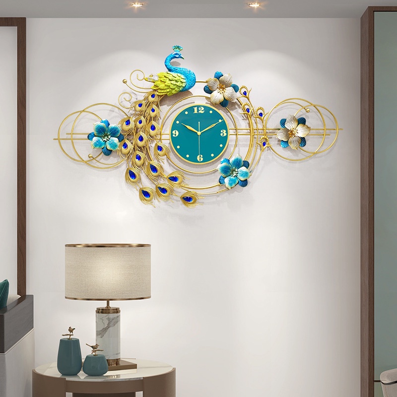 BARU Jam Dinding Mewah Ginkgo Flower Quartz Wall Art Decor Decoration Flower Ginkgo Leaf Clock Desig