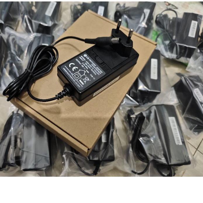 ✹ ADAPTOR ADAPTER CHARGER CASAN TV LG MONITOR LG LAYAR LG 19V-0.8A PLUG IN ORIGINAL LG ASLI 100% ◄
