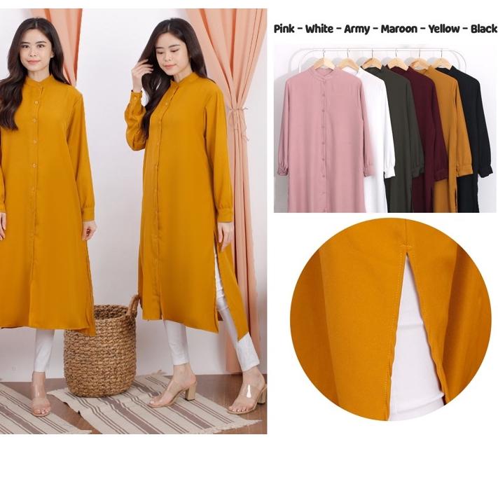 ✤Diskon✤ kemeja long tunik polos | long tunik polos terkini | long tunik termurah | real picture ❆