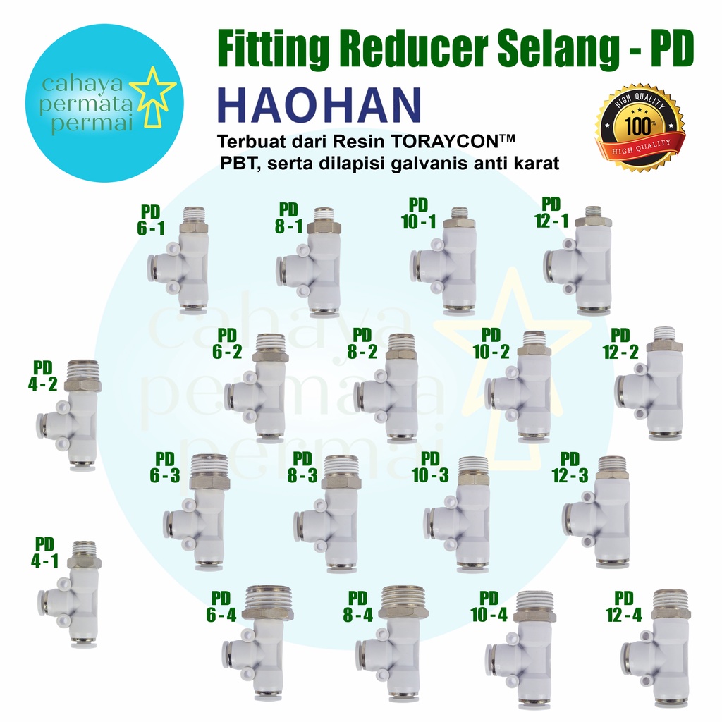 PD - FITTING PNEUMATIC FEMALE SELANG DRAT FITTING PD