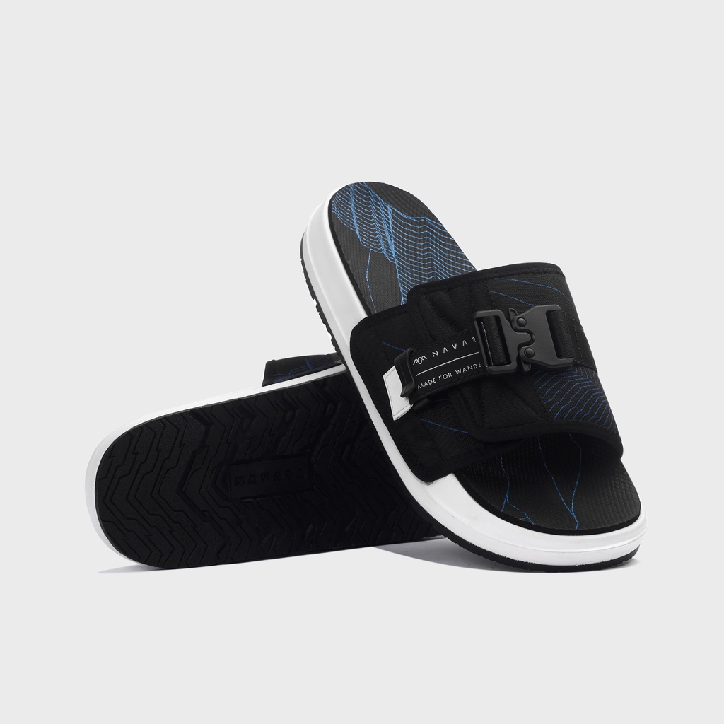 Ripple Cerulean | Sandal Slider Ringan Slop Casual Santai Sendal Slide Simple Pria Men Sendal Footwear | FORIND x Navara