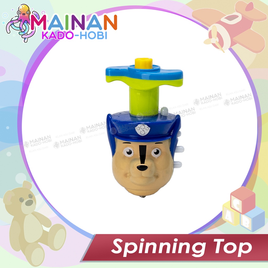 GROSIR MAINAN ANAK GASING GANGSING PUTAR LED LAMPU MUSIK KARAKTER PAW PATROL