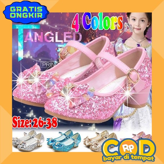 Sandal High Hils Princess Hails Anak Murah Hill Mewah Natalan Perempuan Balita Hak Tinggi Korean Sty