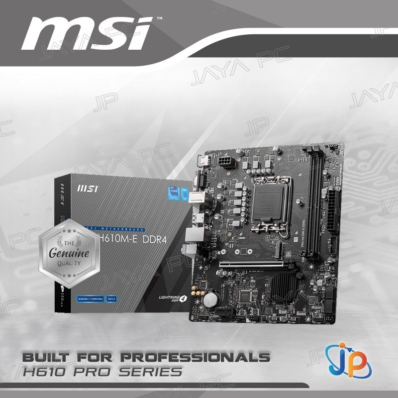 Motherboard MSI PRO H610M-E DDR4 (LGA1700, H610, DDR4, USB3.2, SATA3)