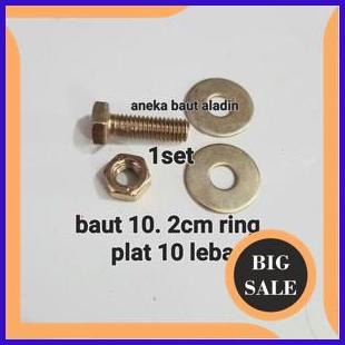 baut mur ring 10. 2cm harga per 10set 1M4R23 perkakas
