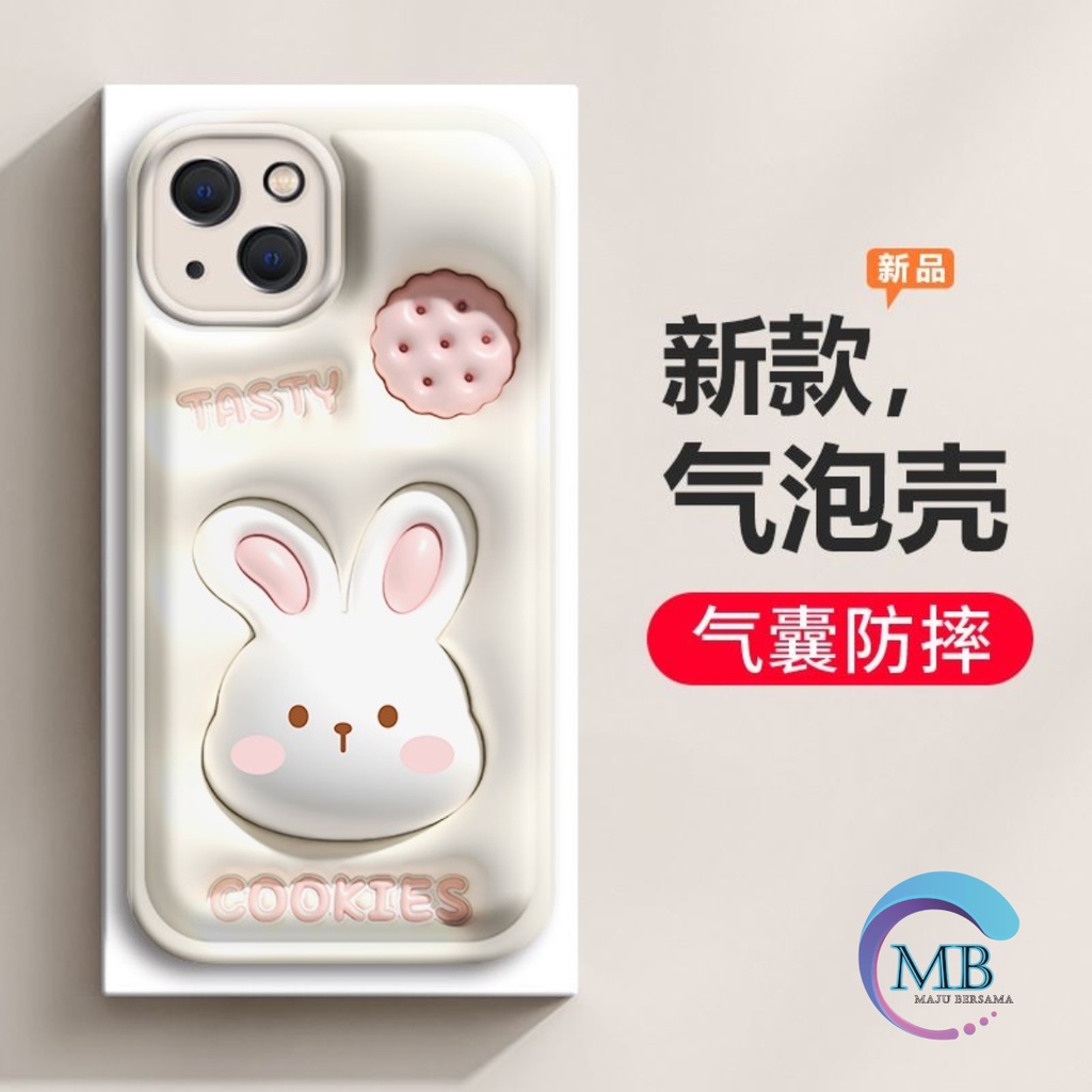 SS149 SOFTCASE MOTIF AKSEN 3D COOKIES RABBIT FOR REALME C1 A3S C2 A1K 5 5I C3 8 9 PRO 9I 10 C11 C12 C25 C15 C17 C20 C11 2021 C21 C21Y C25Y C30 C31 C33 C35 NARZO 20 50I 50A PRIME C55 MB4503