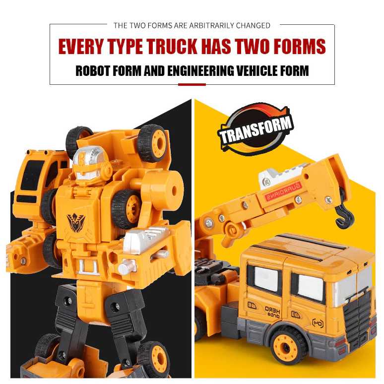 SAN YOU TOYS Mainan Mobil Robot Action Figure Car   Bisa Berubah Transformer Robot - 6078A