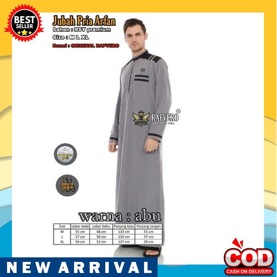 Samase Jubba Jubah Besic A088 Lengan Panjang Baju Gamis Pakaian Muslim Pria Dewasa Samase Clothes Of