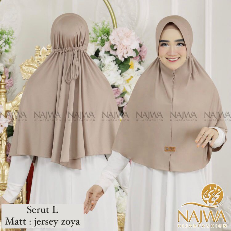 Hijab Instan Serut Jersey Zoya Premium Size L