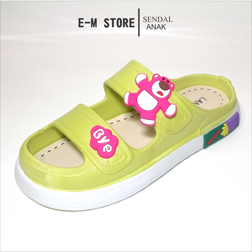 SENDAL LACOME IMPORT BARU MOTIF PANDA / SENDAL ANAK PEREMPUAN