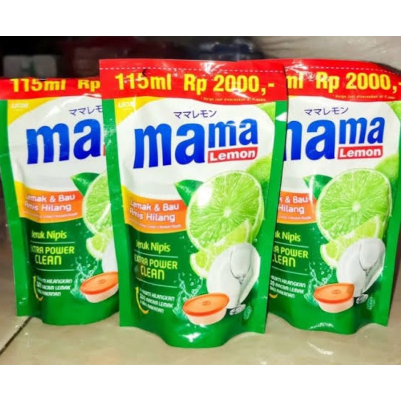 paket  murah sabun cuci piring MAMA LEMON 132 ML. beli 1 gratis 2