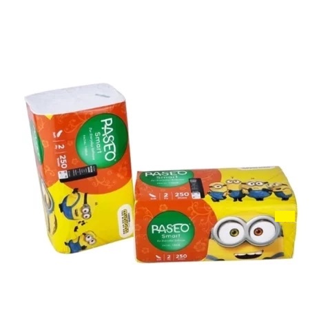 TISSUE PASEO SMART 250 SHEETS 2 PLY SOFT PACK FACIAL TISU WAJAH PERLENGKAPAN PERAWATAN RUMAH TISSUE 