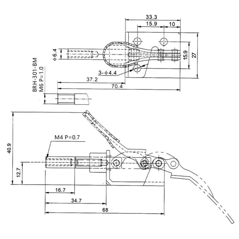 (BISA COD) FTIHSHP DA LI SHI Penjepit Kayu Heavy Duty Quick Release Push Pull Toggle 1PCS - GH-301