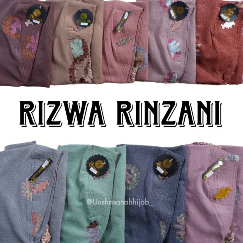 [ Rizwa Hijab ] RINZANI•• hijab instan pet ••hijab jersey crincle 3d