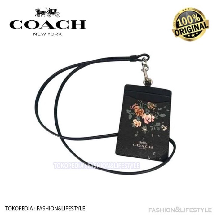 

Terlaris Coach Id Lanyard Tag In Rose Bouquet Print Original