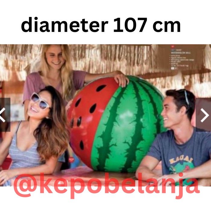 Bola Pantai Jumbo Water Melon 107 Cm Besar Voli Murah Intex 58071