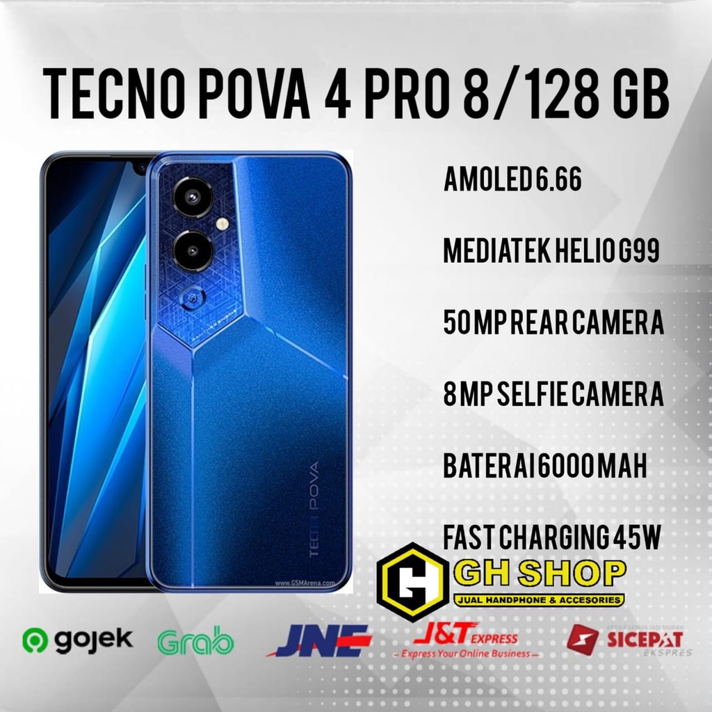 TECNO POVA 4 PRO 8/128 GB GARANSI RESMI