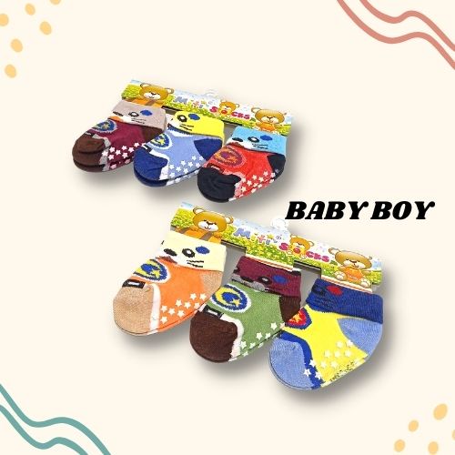 [4 pcs] Kaos Kaki Bayi Newborn Baru Lahir 0-6 bulan