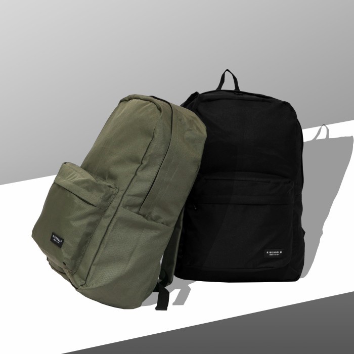Tas Ransel Pria Ribsgold Backpack Basic / Tas Ransel Bacpack / Tas Ransel Pria Wanita - Army(V1O6) t