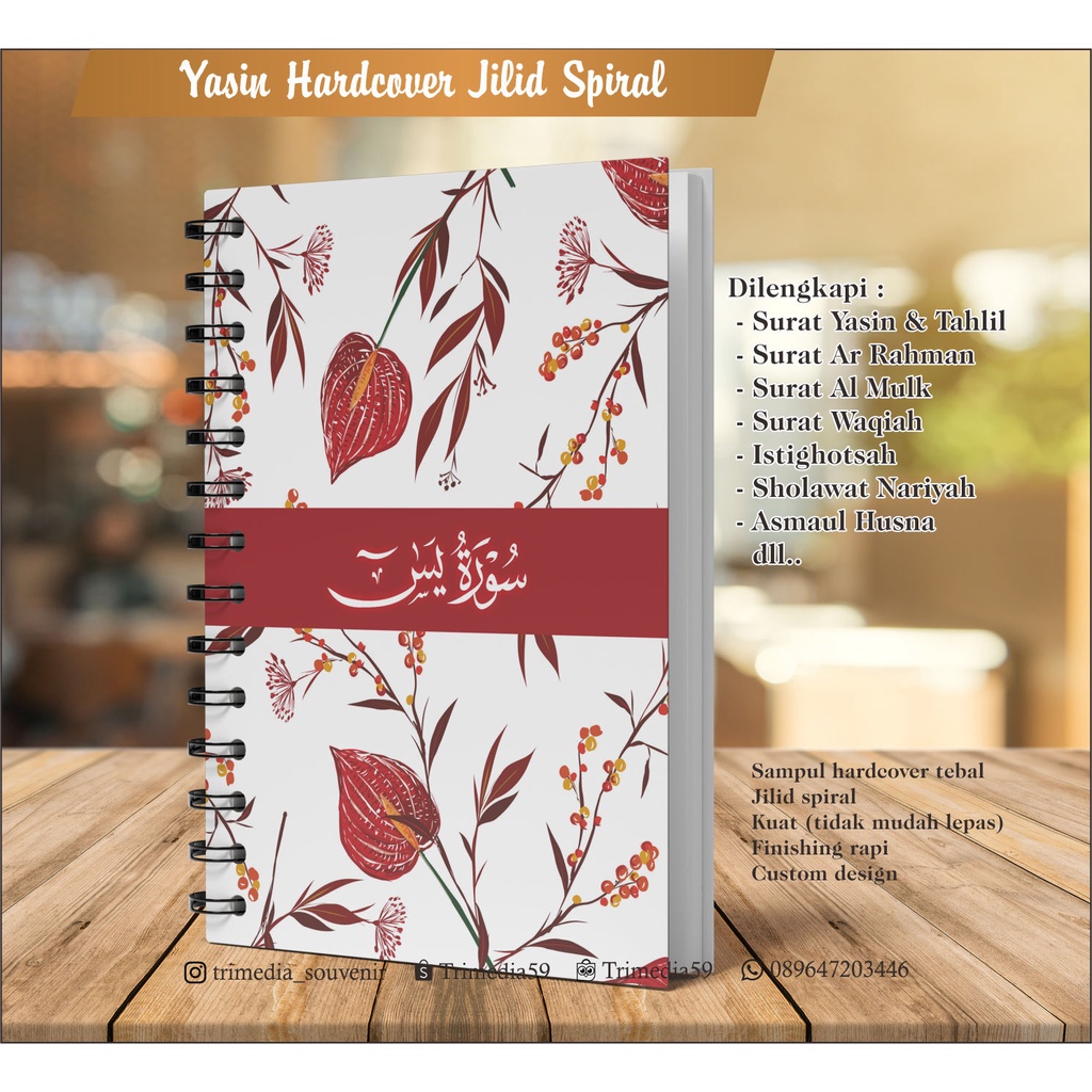 BUKU YASIN l BUKU YASIN HARDCOVER SPIRAL 128 HALAMAN