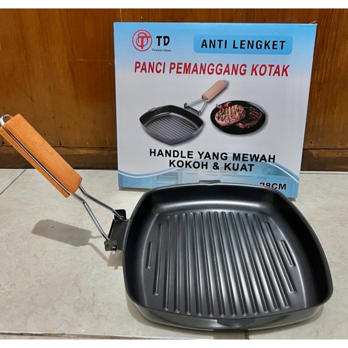grill pan  Square Grill Pan Teflon non stick frying pan wajan mini panci(M4B5) pemanggang ikan grill