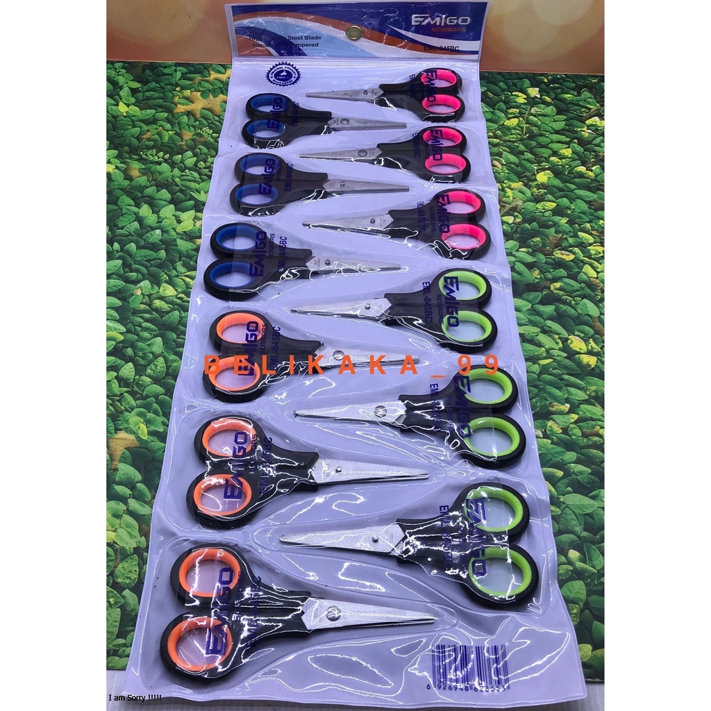 GUNTING TANGGUNG WARNA TAJAM MURAH MEREK MONTANA M2000 / MONTANA SCISSORS / M2000 SCISSORS / GUNTING RENTENG ISI 12 PCS / SCISSORS