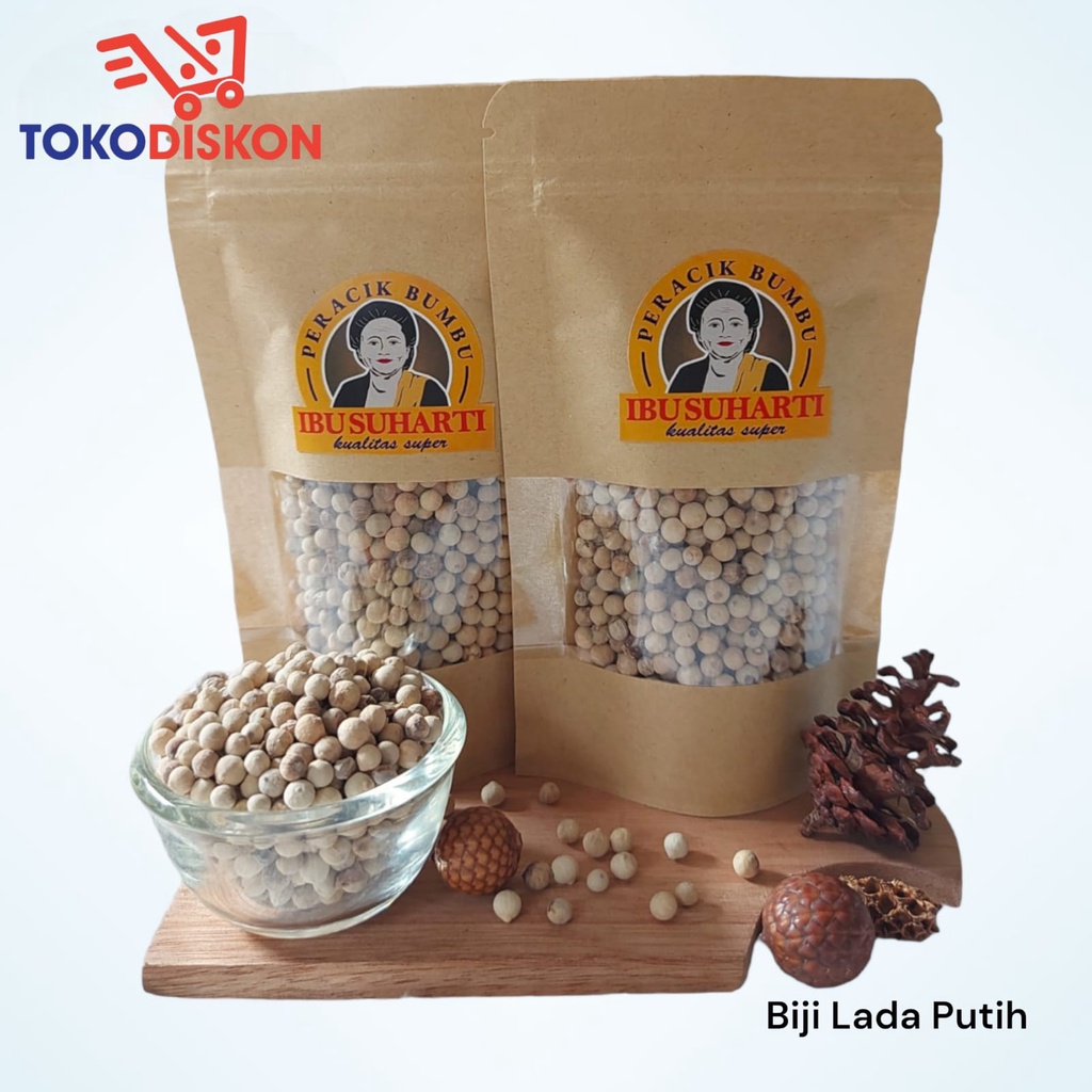 

Rempah Lada Putih Bulat Asli Bangka Bumbu Dapur Merica Bulat White Pepper Kualitas Premium