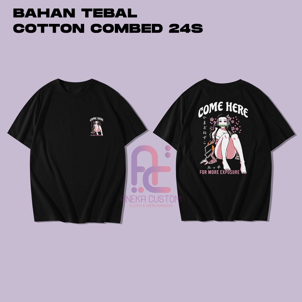 BAJU KAOS NEZUKO ANIME DEMON SLAYER T-HIRT NEZUKO WAIFU