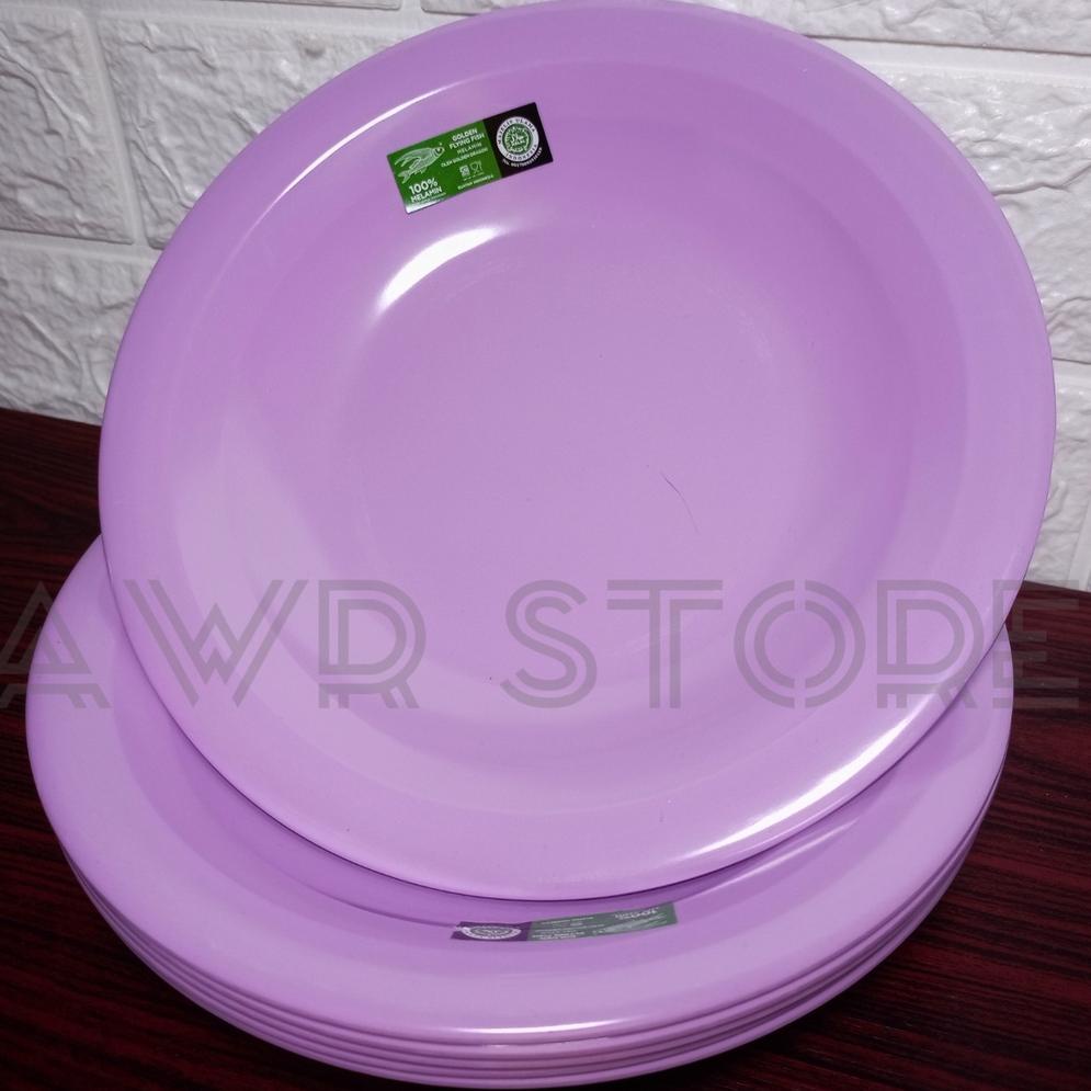 CHEKOUT 12 PCS PIRING MAKAN MELAMIN ASLI GOLDEN DRAGON ORI BAHAN MELAMIN ASLI 9 INCH TERLARI