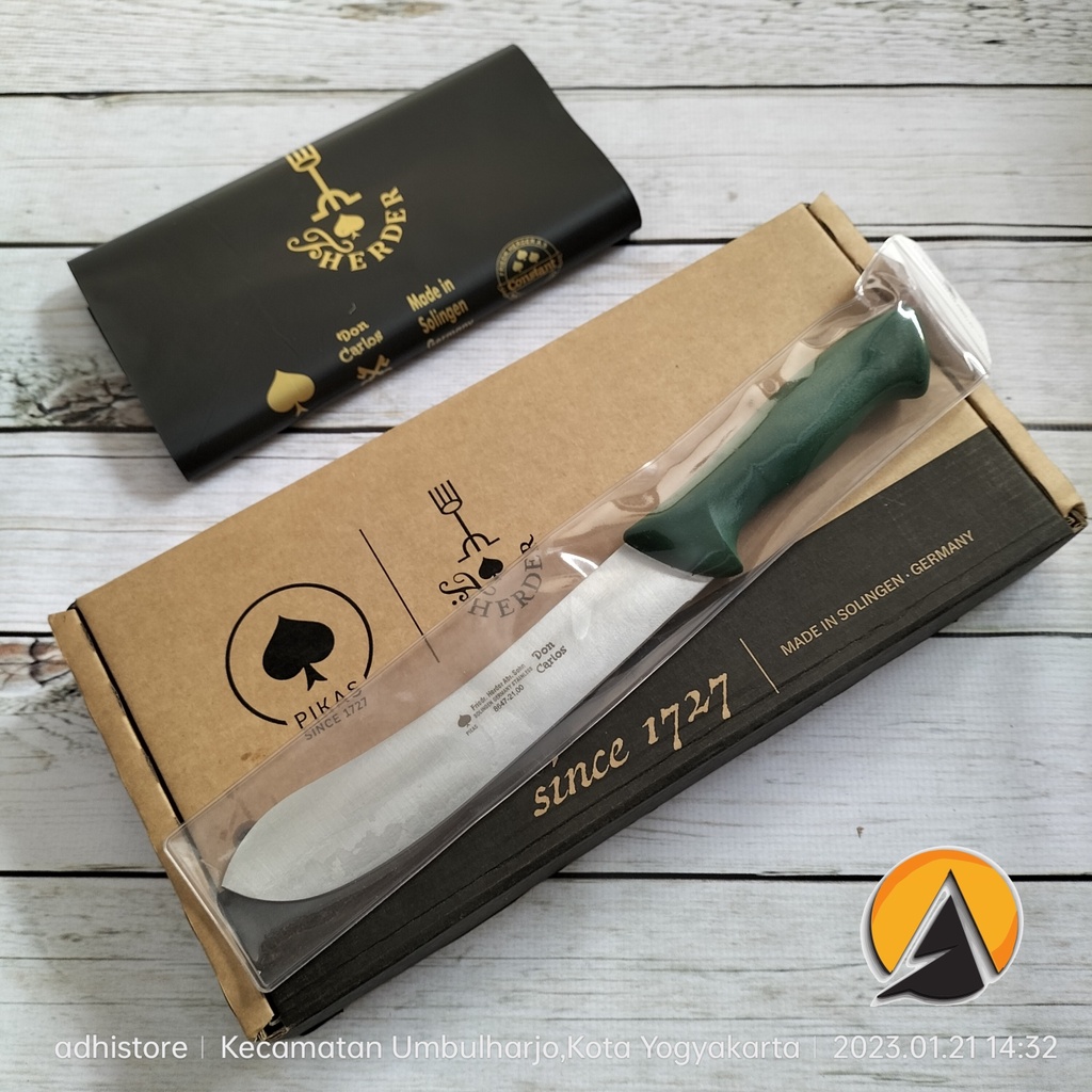 Butcher knife pisau sembelih F. Herder Abr. Sohn cap garpu don carlos bullnose original 21 cm made i