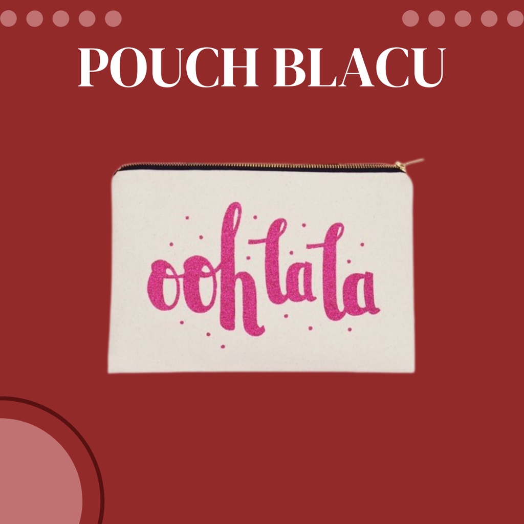Souvenir Pouch Blacu/Pouch Blacu Resleting/Pouch Serut Blacu