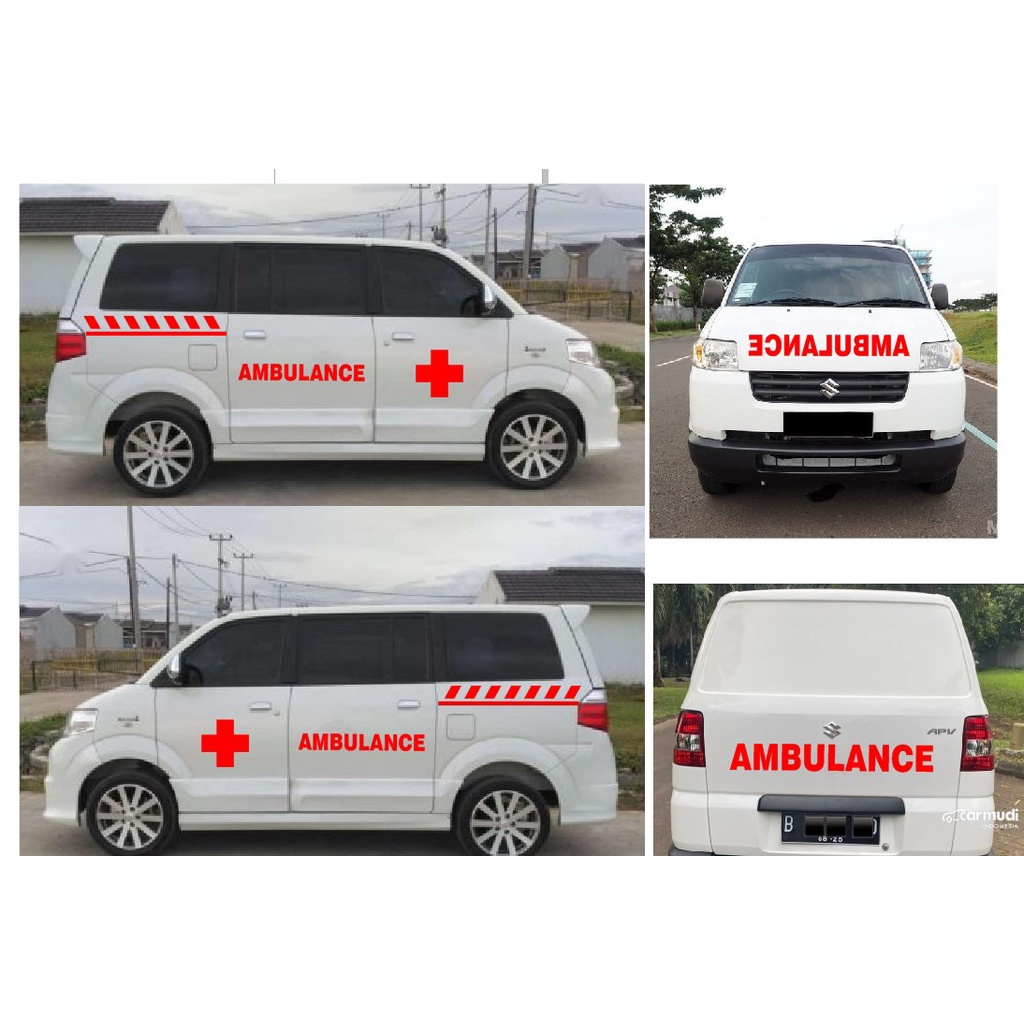 Cutting Sticker Mobil Ambulance Apv Granmax Dll Stiker Ambulans