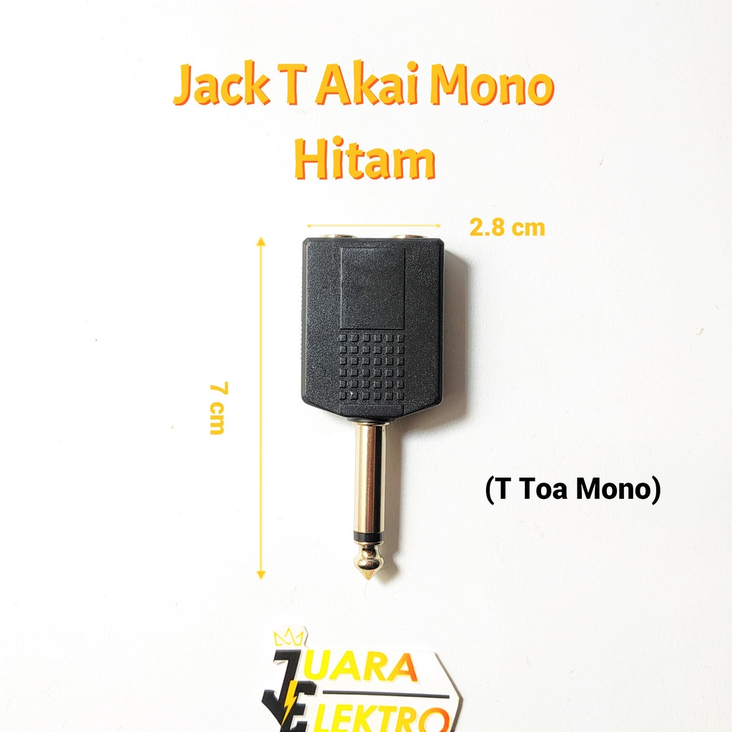 JACK T AKAI MONO | Jack Converter T Mono To 2 Output Mono (Jack T Toa Mono)