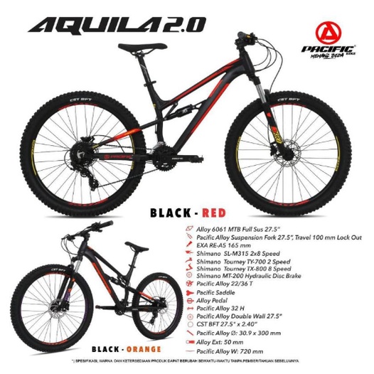 Sepeda Gunung KEREN / MTB 27.5" Pacific Aquila 2.0