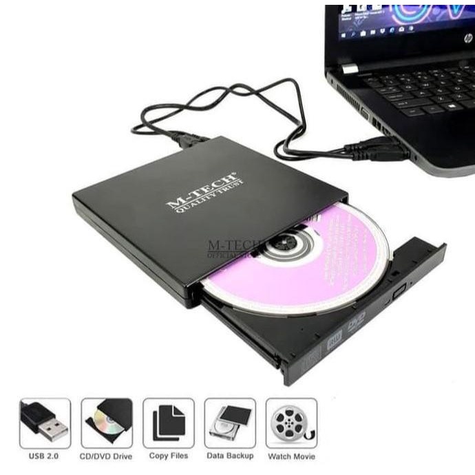 M-Tech DVD RW Eksternal Laptop USB 2.0 Original Portable External DVD