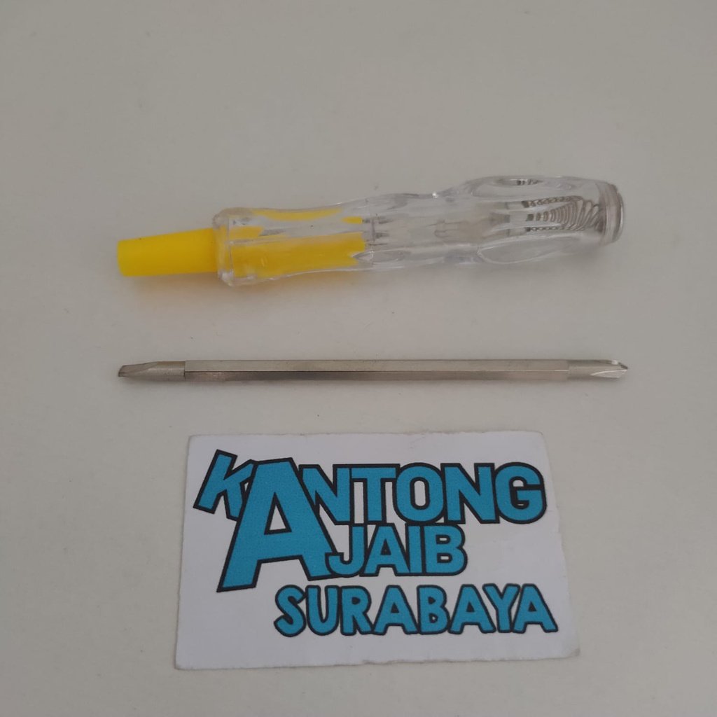 Obeng Testpen Bolak Balik Transparan Kecil Taspen Arus Balik Tespen Listrik 2010