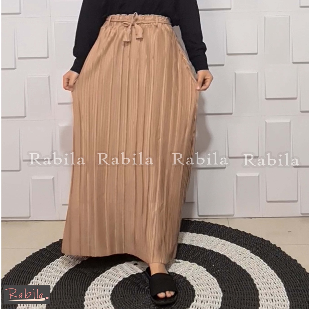 Rok Plisket Import Moscrepe Premium Quality