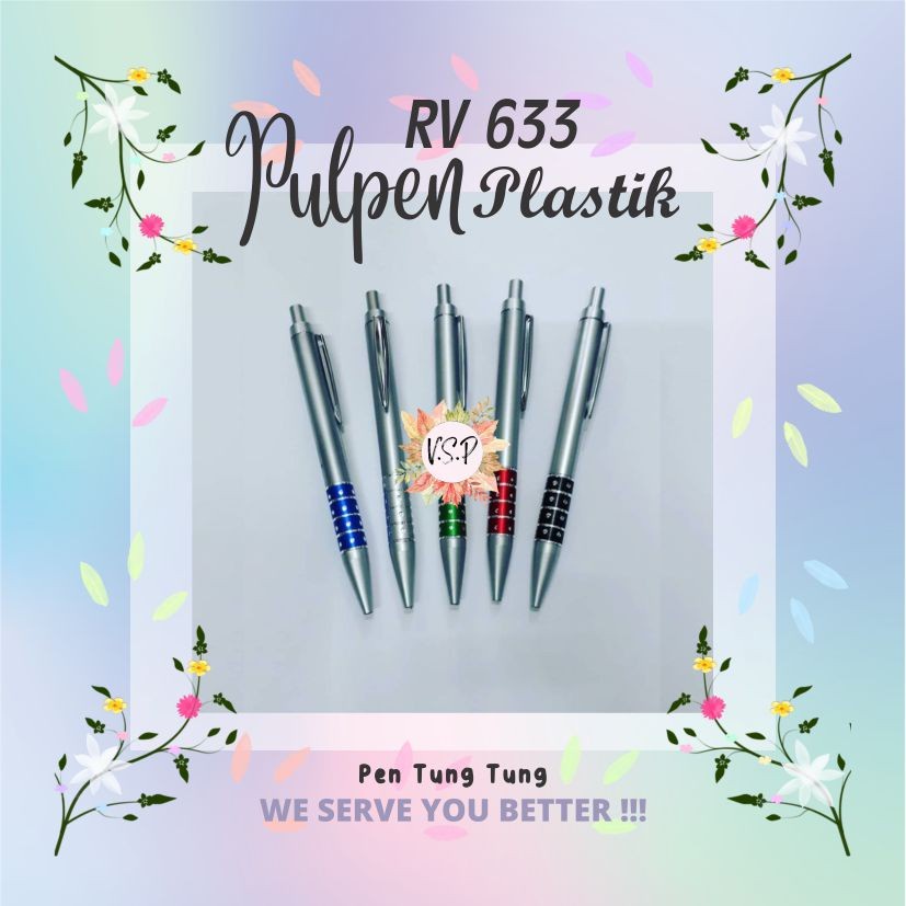 

Pulpen Plastik Tung Tung RV 633 / Souvenir Wedding Seminar kit Murah
