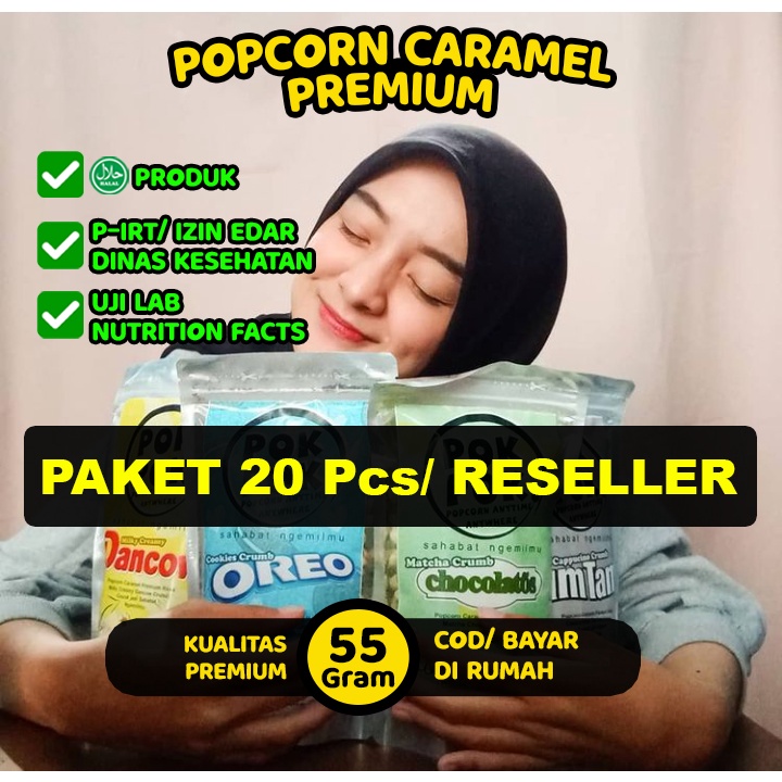 

✅ (HALAL PIRT - TERMURAH) PAKET 20 PCS/ RESELLER POPCORN CARAMEL KUALITAS PREMIUM ANEKA RASA