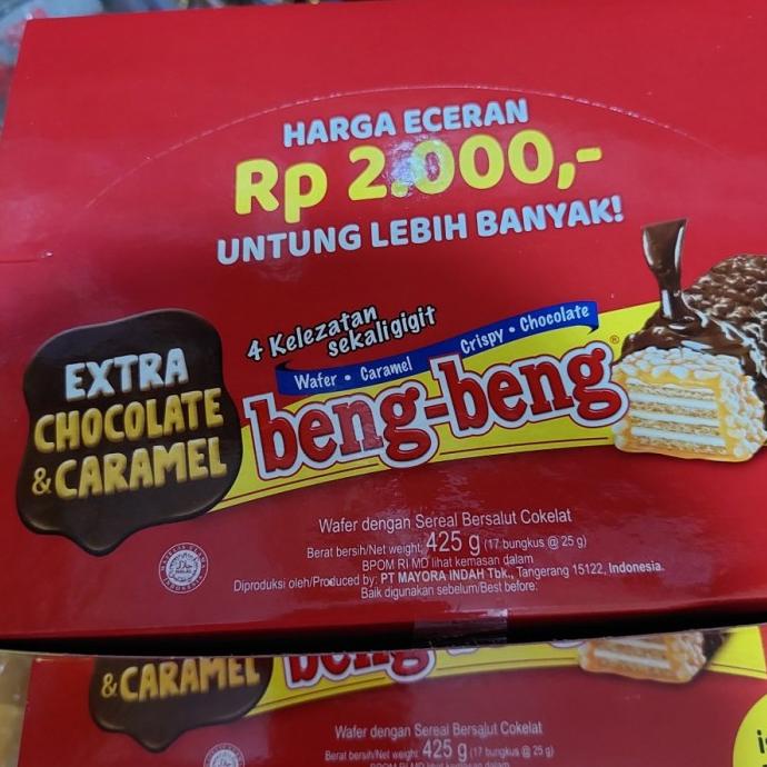 

TERMURAH Beng Beng Coklat Wafer 1 Box isi 17 Pcs