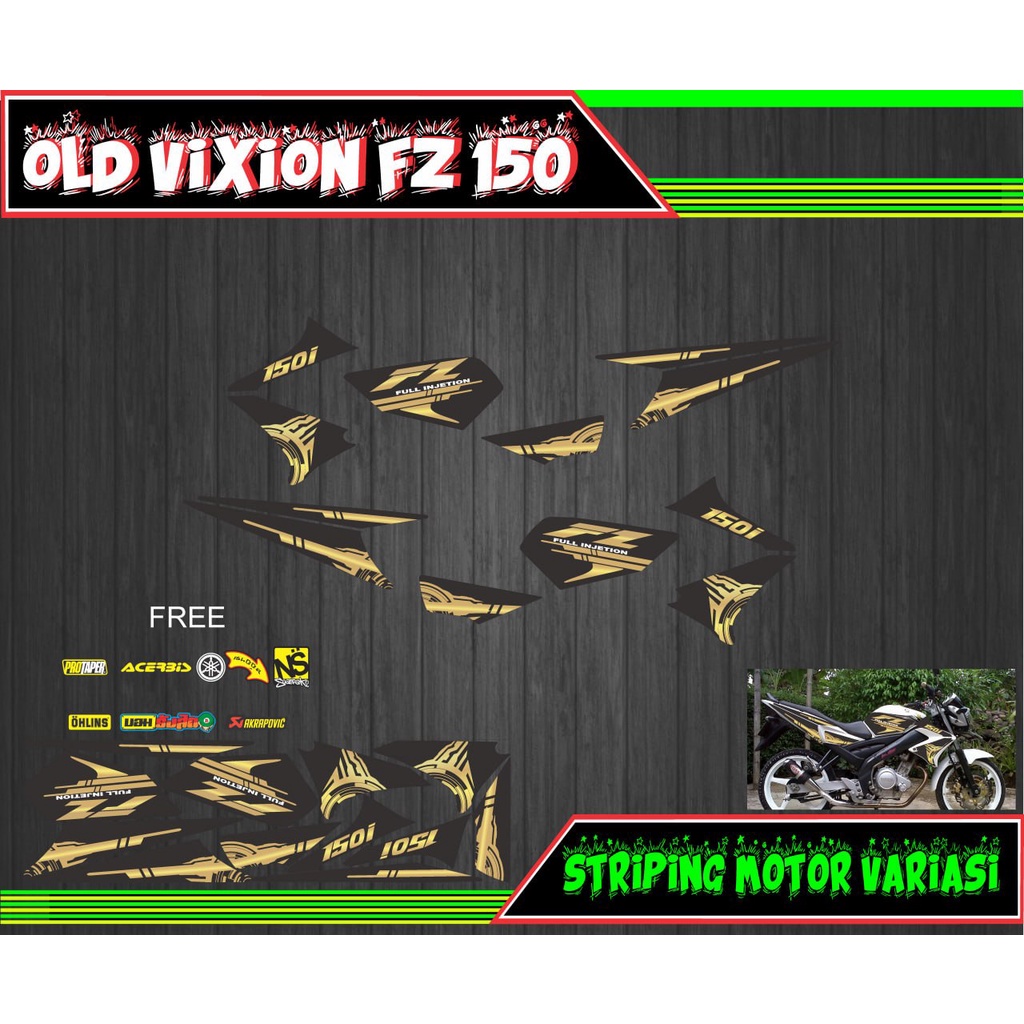striping stiker motor old vixion fz150