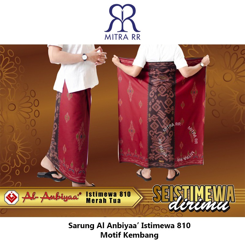 Sarung Al Anbiyaa’ Benang 210 Istimewa Motif Kembang | Sarung Tenun Dewasa katun Original