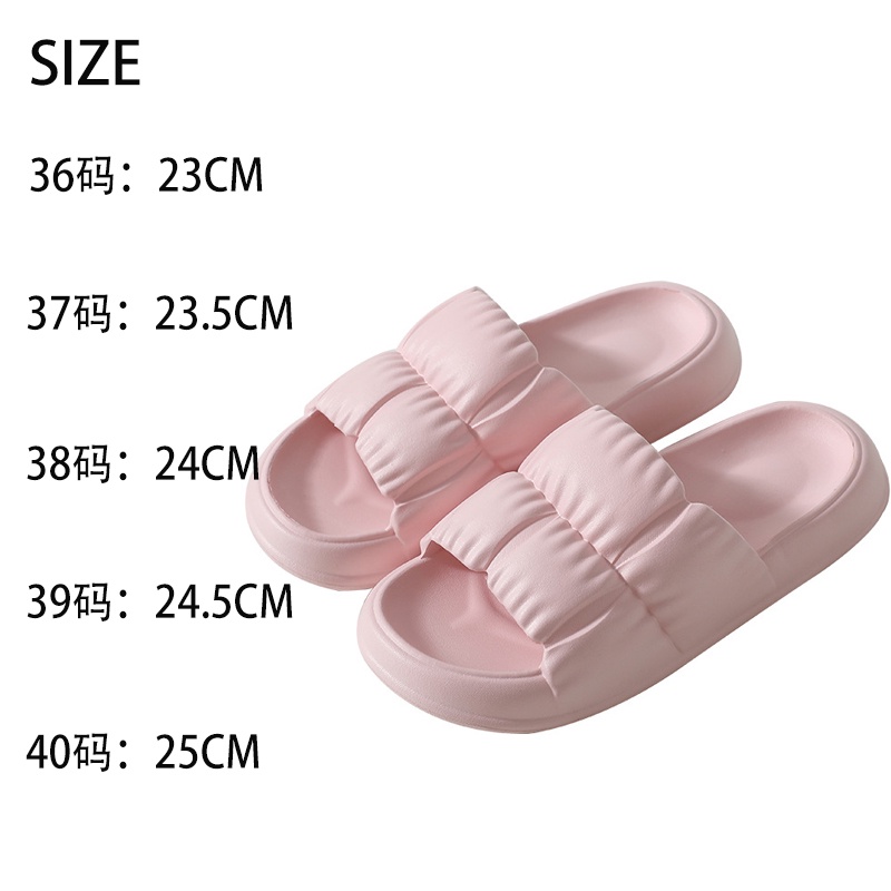 Slipper Home Ladies Non -Slip dan Wear -Fashion Tahan Warna murni Sandal kasual wanita kelopak menarik model baru