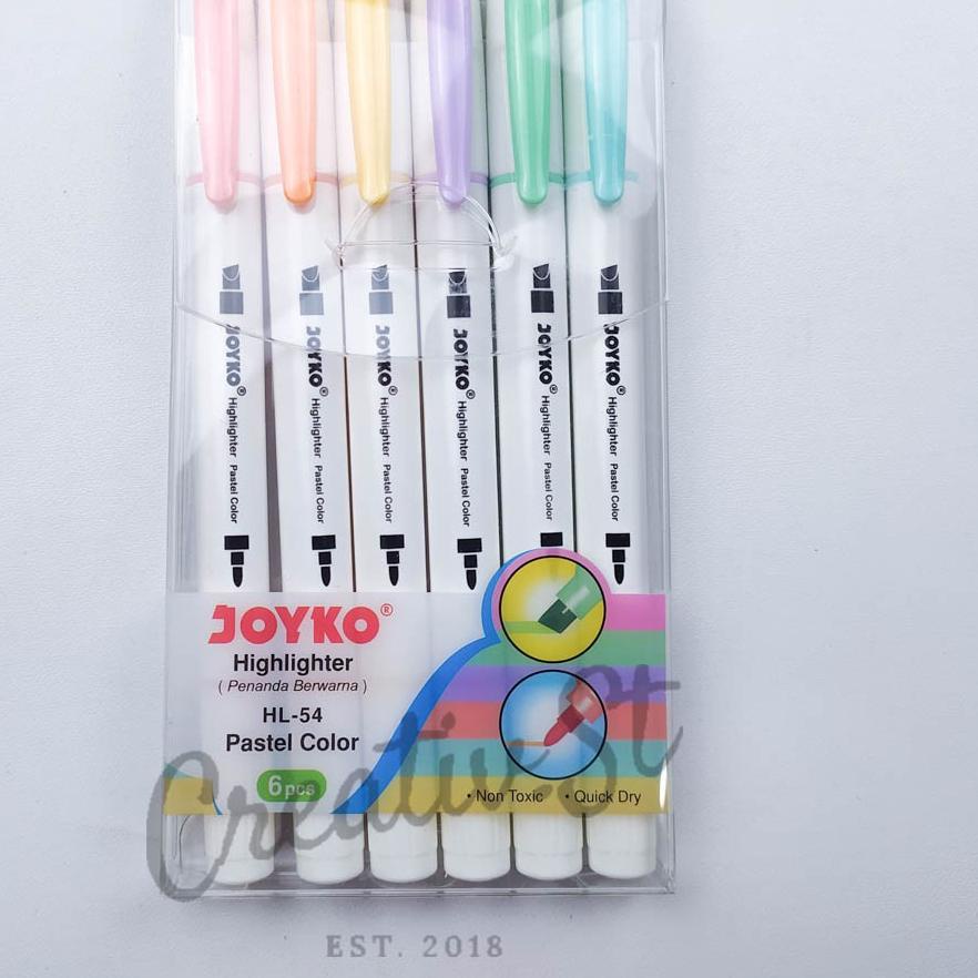 

12.12 BIG SALE FASION Highlighter PASTEL Colour Joyko (Hl 54) 6 Color murah