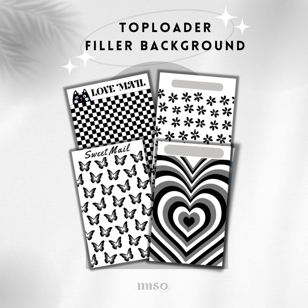 Toploader Photocard Background BLACK / Toploader Photocard Filler Background / PC Toploader Filler K