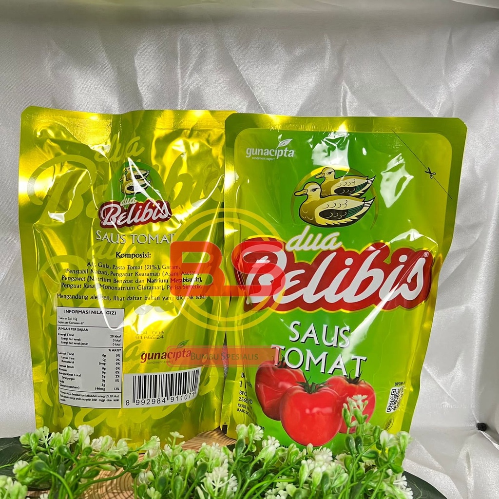 DUA BELIBIS SAUS TOMAT / SAUS TOMAT POUCH 1KG / SAMBAL TOMAT ISI ULANG