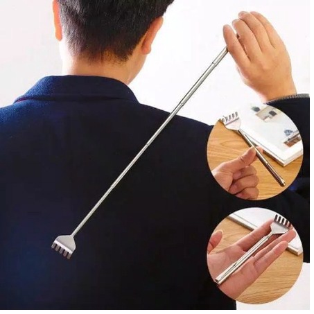 Alat Garuk Punggung Badan Penggaruk Stainless Steel Tarik