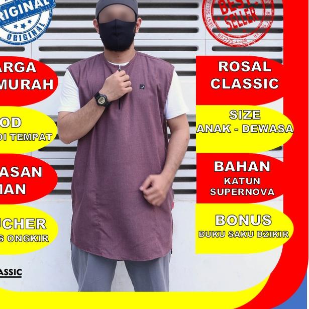▲ ROMPI SHOLAT ROSAL CLASSIC POLOS / BAJU SHOLAT PRIA MURAH / BAJU KOKO PRIA MURAH / ROSAL GAMIS ✻